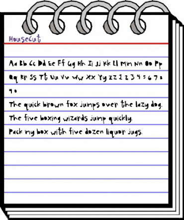 HouseCut Medium animated font preview HouseCut Medium animated font preview