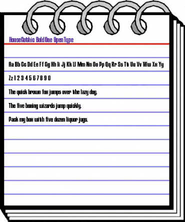 HouseGothic BoldOne animated font preview HouseGothic BoldOne animated font preview