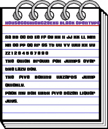 HouseGothicHG23Ext BLACK animated font preview