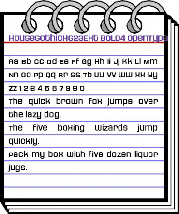 HouseGothicHG23Ext BOLD4 animated font preview