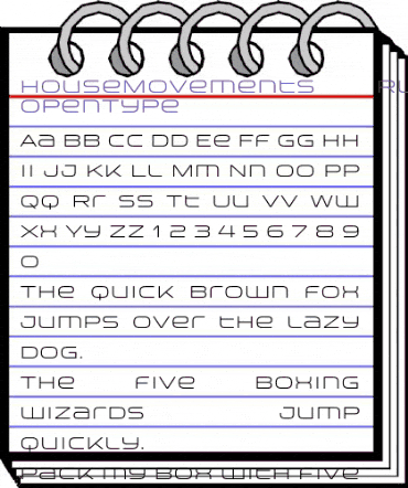 HouseMovements-Runway Regular animated font preview