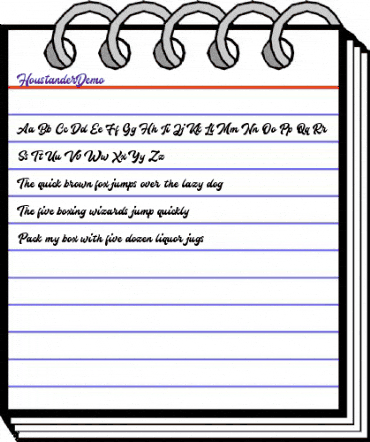 Houstander Demo Regular animated font preview