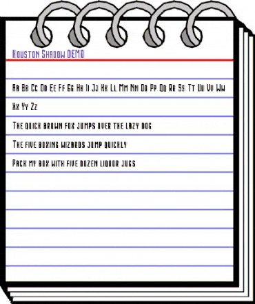 Houston Shadow Regular animated font preview