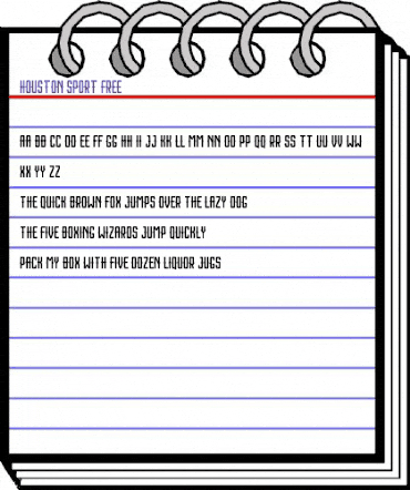 Houston Sport Free Regular animated font preview