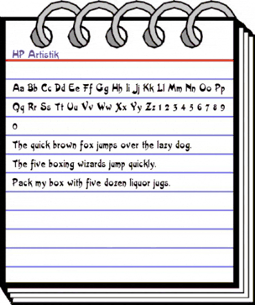 HP-Artistik Regular animated font preview