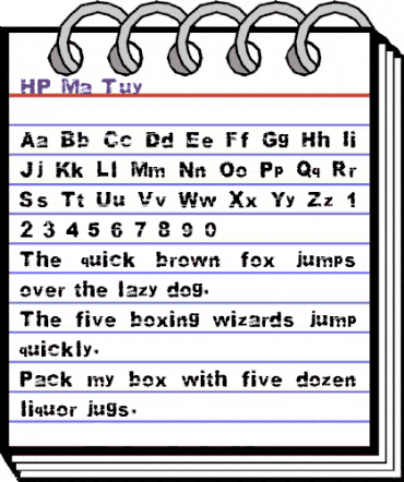 HP-Ma Tuy Regular animated font preview
