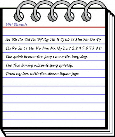 HP-Ruach Regular animated font preview