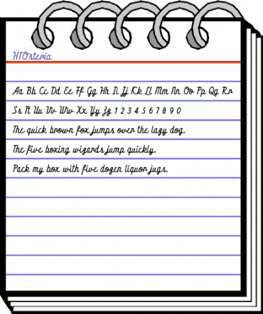 HT Osteria Regular animated font preview