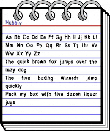 Hubbly Regular animated font preview
