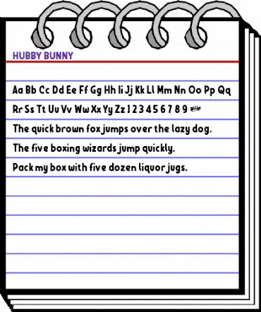 HUBBY BUNNY Regular animated font preview HUBBY BUNNY Regular animated font preview