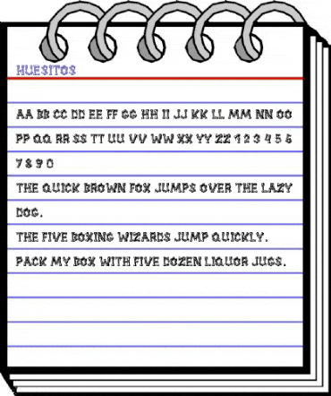 Huesitos Regular animated font preview