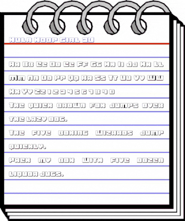 Hula Hoop Girl 3D Regular animated font preview Hula Hoop Girl 3D Regular animated font preview