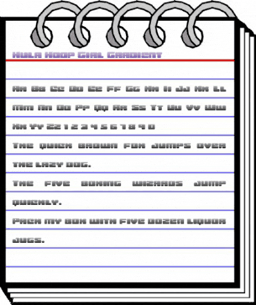 Hula Hoop Girl Gradient Regular animated font preview