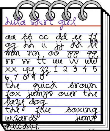 Hula Skirt Girl Regular animated font preview