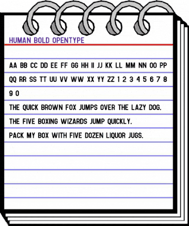 Human Regular animated font preview Human Regular animated font preview
