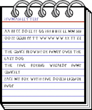 Human letters Regular animated font preview Human letters Regular animated font preview