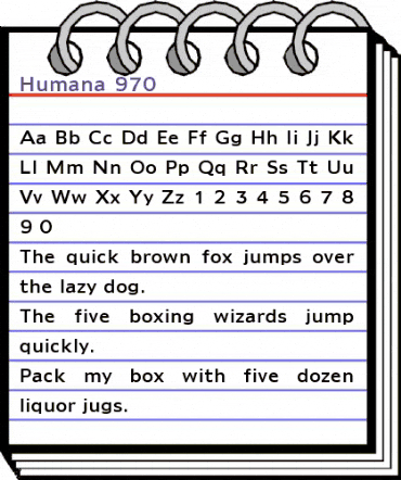 Humana 970 Regular animated font preview