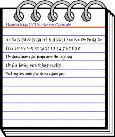 Humana Script ITC Std Medium animated font preview Humana Script ITC Std Medium animated font preview