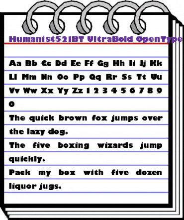 Humanist 521 Ultra Bold animated font preview Humanist 521 Ultra Bold animated font preview