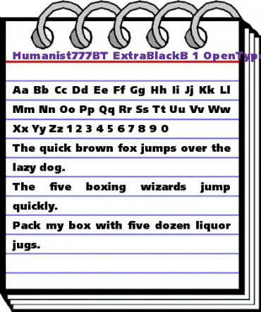 Humanist 777 Extra Black animated font preview Humanist 777 Extra Black animated font preview