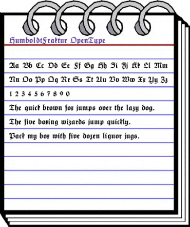 HumboldtFraktur Regular animated font preview