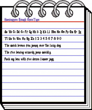 Humingson Rough Regular animated font preview Humingson Rough Regular animated font preview