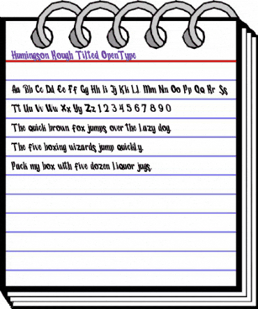 Humingson Rough Tilted Regular animated font preview Humingson Rough Tilted Regular animated font preview