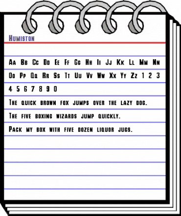 Humiston Regular animated font preview Humiston Regular animated font preview