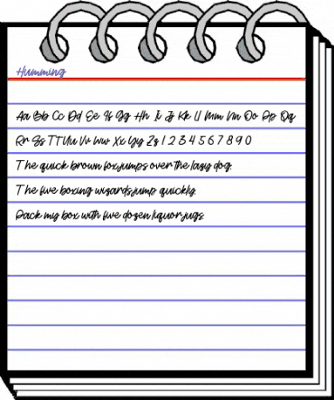 Humming Regular animated font preview Humming Regular animated font preview