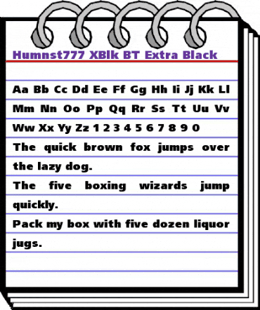 Humnst777 XBlk BT Extra Black animated font preview Humnst777 XBlk BT Extra Black animated font preview