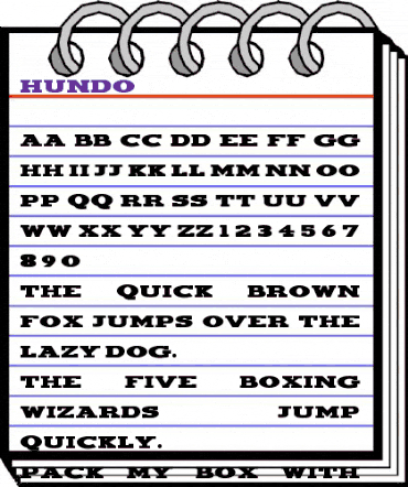 Hundo Regular animated font preview