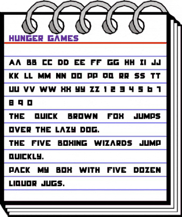 Hunger Games Regular animated font preview