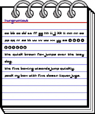 Hungrumlaut Regular animated font preview
