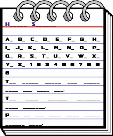 Hunter Squared Regular animated font preview