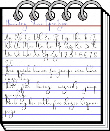 Hunting Star Regular animated font preview