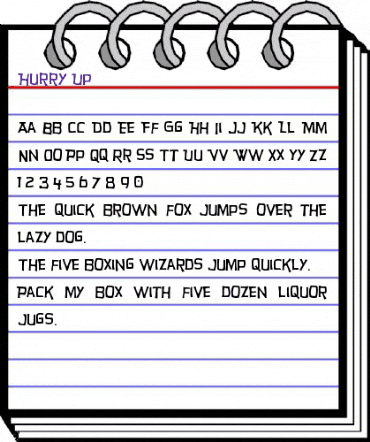 Hurry Up Regular animated font preview Hurry Up Regular animated font preview