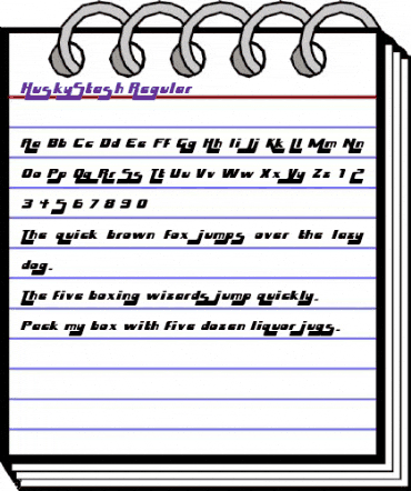 Husky Stash Regular animated font preview