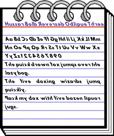 Hussar BdReversedObl3 animated font preview Hussar BdReversedObl3 animated font preview