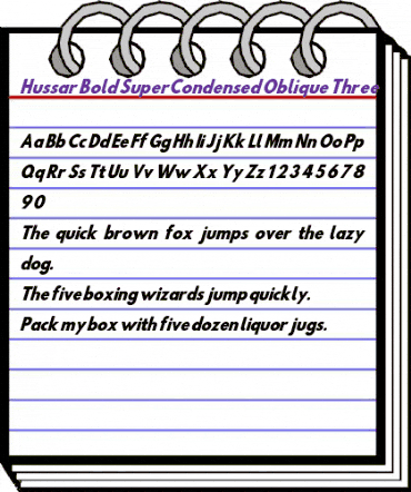 Hussar BdSuprConOblThree animated font preview Hussar BdSuprConOblThree animated font preview