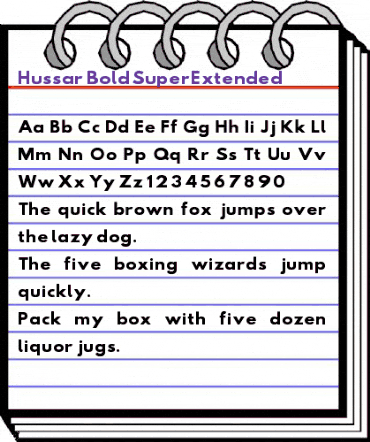Hussar BdSuprExt animated font preview Hussar BdSuprExt animated font preview