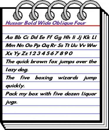 Hussar BdWideOblFour animated font preview Hussar BdWideOblFour animated font preview