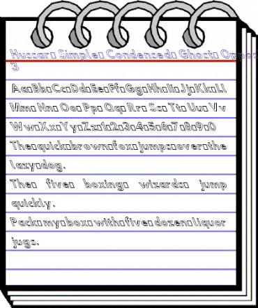 Hussar Simple ConGhoOpObl3 animated font preview