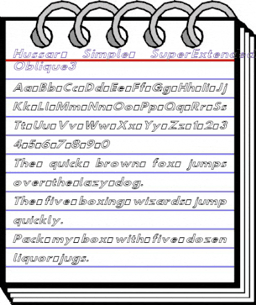 Hussar Simple SuprExtGhoObl3 animated font preview