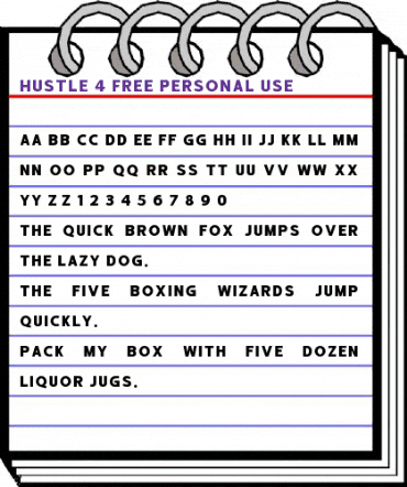 hustle 4 Regular animated font preview