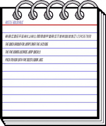 Hustle BoldItalic animated font preview Hustle BoldItalic animated font preview