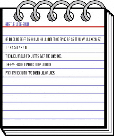 Hustle Wide Bold animated font preview Hustle Wide Bold animated font preview