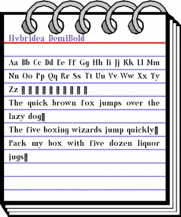 Hybridea DemiBold animated font preview Hybridea DemiBold animated font preview
