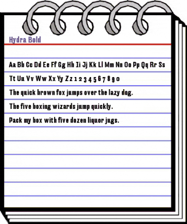 Hydra-Bold Regular animated font preview