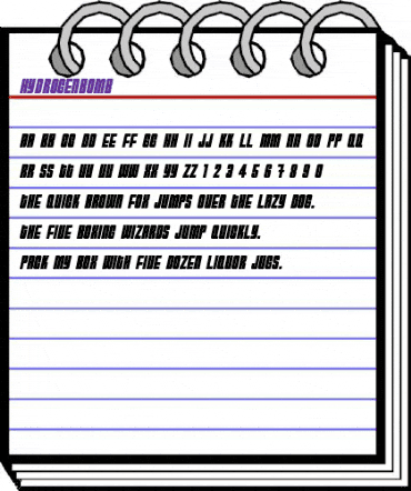HydrogenBomb Regular animated font preview