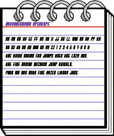 HydrogenBomb Regular animated font preview